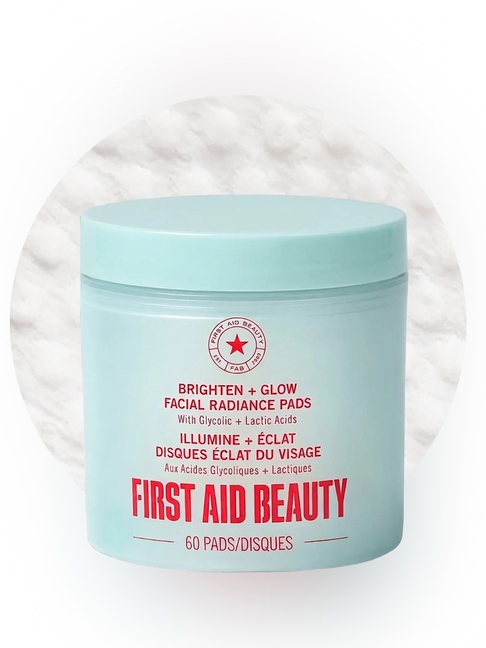 🩵🆕🩵First Aid Beauty Brighten +Glow Facial Radiance Pads w/ Glycolic +Lactic Acid